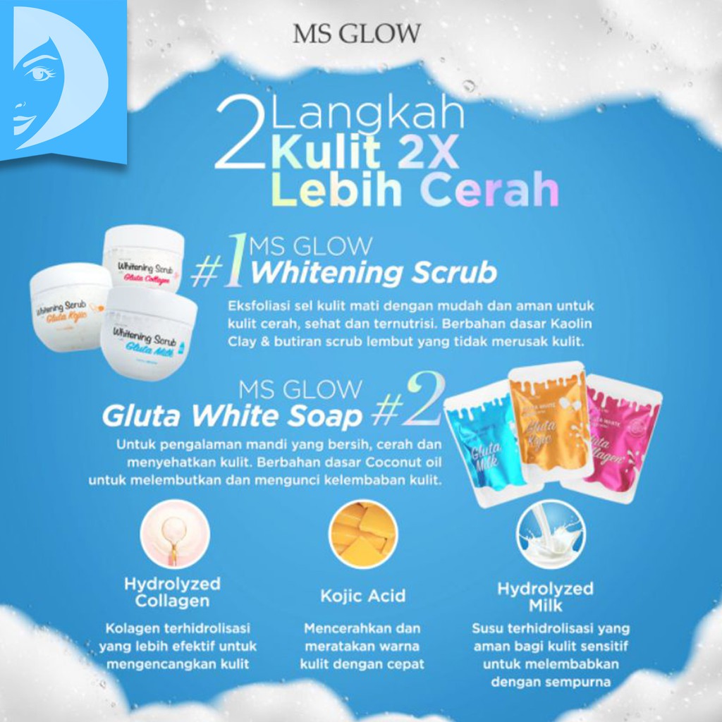 Ms Glow Gluta White Soap Sabun Pemutih Badan MsGlow Whitening Soap / Sabun Mandi Ms Glow Gluta Soap