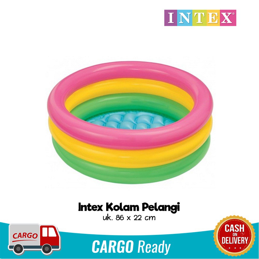 Intex 58924 Kolam Anak Uk 86 X 25 Cm Kolam Renang Anak Mandi Bola Renang Pelangi Shopee Indonesia