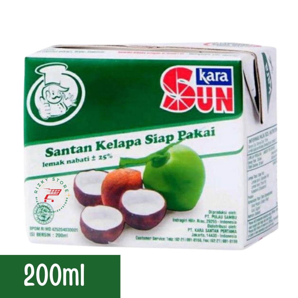 SUN KARA SANTAN KELAPA SIAP PAKAI 200ML