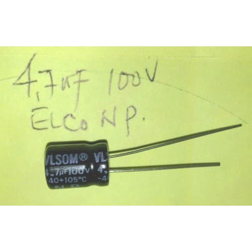 Elco 47 uf 100V NP Er~1000