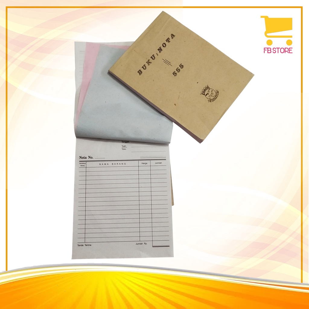 

Buku Nota 3 Ply 555 Besar (Pakai Karbon) Ukuran 16 x 21cm 50 Set Per Lusin