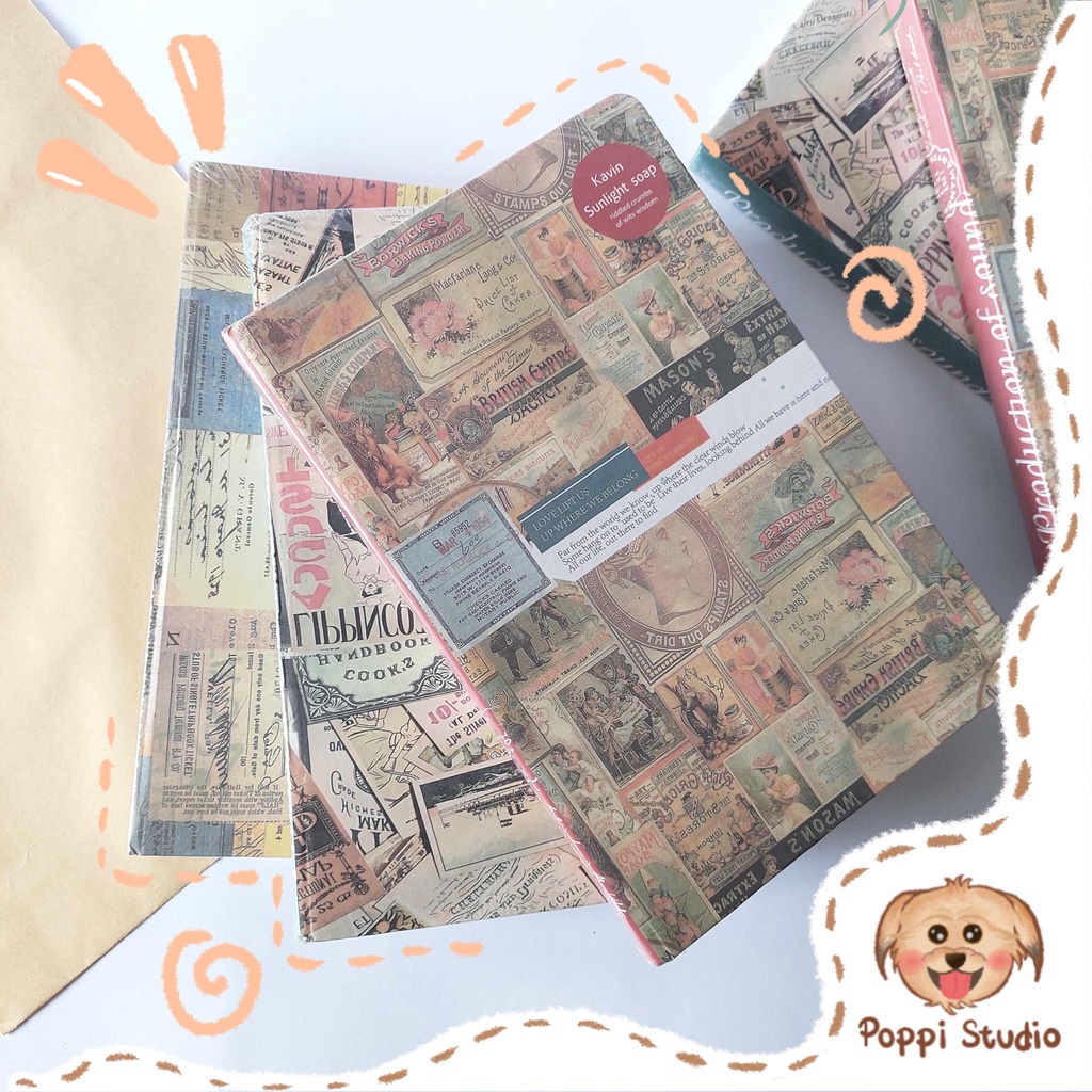 

Notebook Aesthetic Cover Motif - Hard Cover Ukuran A5 Kertas Motif