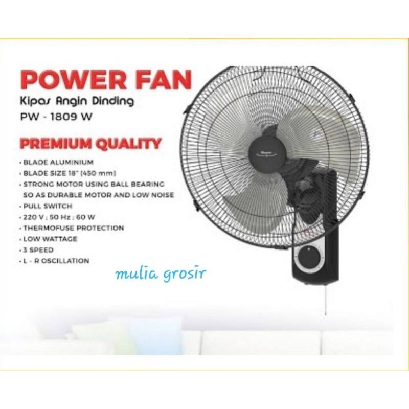 Power Fan Maspion 18&quot; PW 1809 W / Kipas Besi Maspion 18&quot;