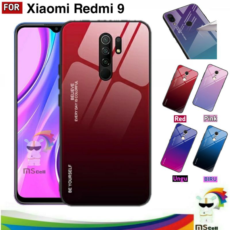 Case Redmi 9 Kesing  Soft Gradient Gradasi Aurora 