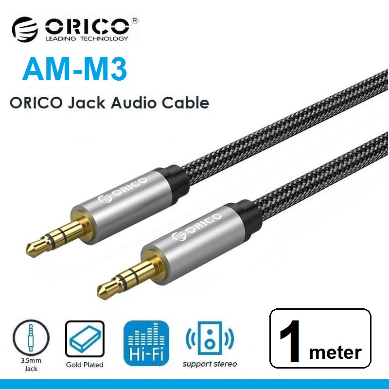 ORICO AM-M3 Kabel Audio Aux 3.5mm Male to Male 1M