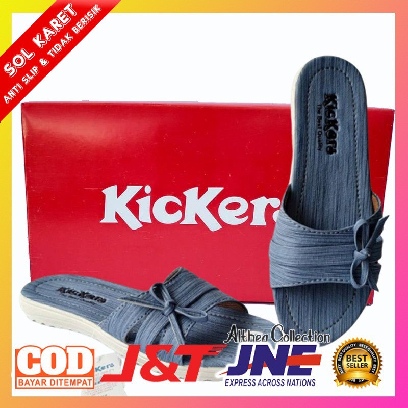  SANDAL  WANITA  TEPLEK SLOP KICKERS TRIPLE S TERBARU MURAH 