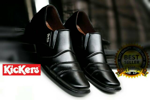 SEPATUPRIA PANTOPEL KICKERS SWEDIAN PREMIUM LEATHER HITAM FORMAL KERJA KANTORAN