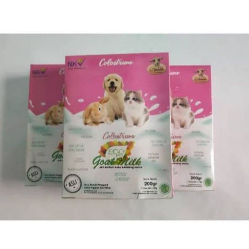 (1box = 10sachet) susu ecopet goat milk colostrum - susu kucing anjing kelinci eco pet colostrum