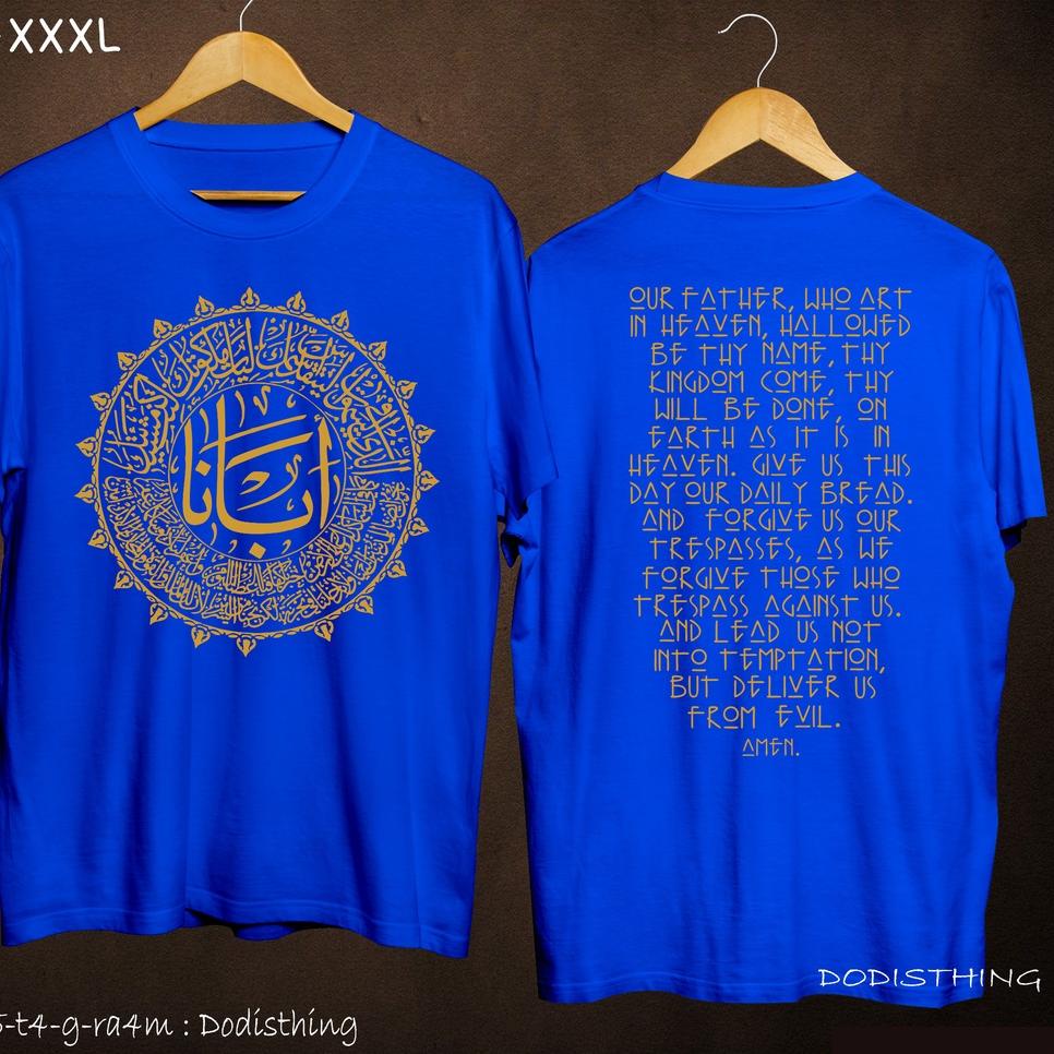 "Bik31au22ᴼ" KAOS ROHANI DOA BAPA KAMI ARAB FRONT&BACK