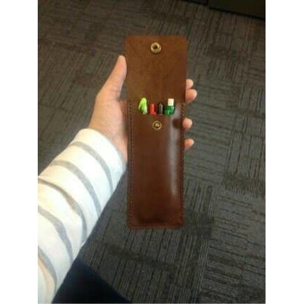 

kotak pensil kulit sapi asli / leather case original / kerajinan