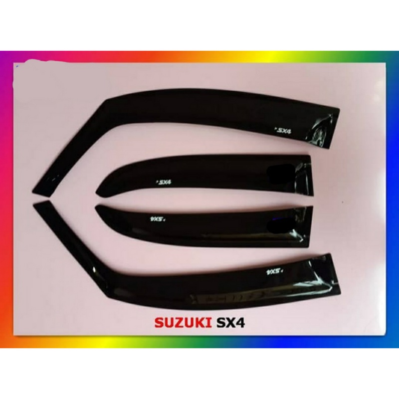 Talang Air Mobil SX4 (X OVER) Suzuki Model Slim Hitam