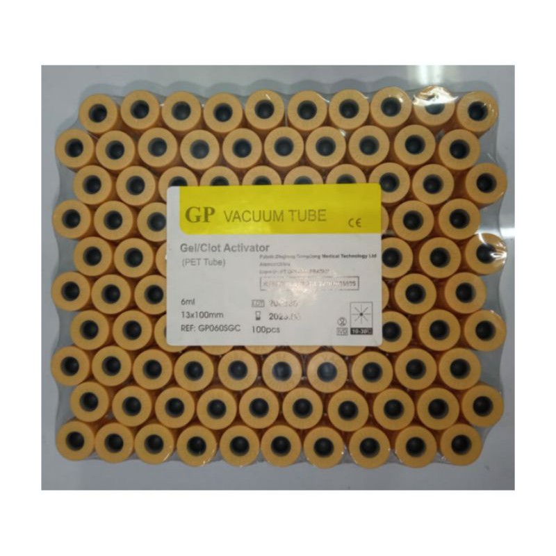 Tabung Centrifuge PRP 100 pcs Gel clot Tabung PRP merk GP