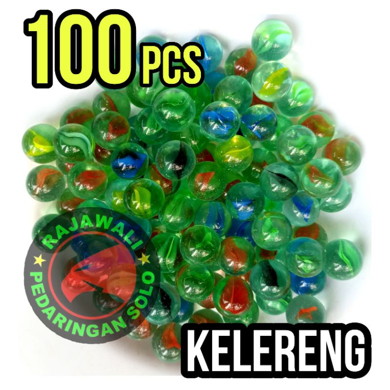 Mainan Jadul Kelereng isi 100pcs isi 25pcs - Neker Gundu Glass Ball - Kelereng Kecil Untuk Lomba Agu