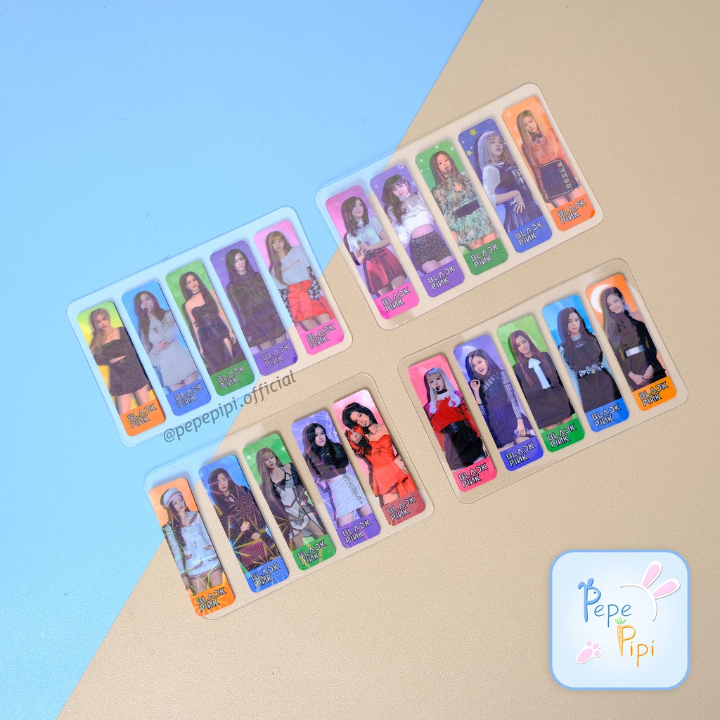 

Sticky Notes Hologram Plastik Girl Band Korea Balckpink MIX Foto Karakter Post Note Pembatas Halaman