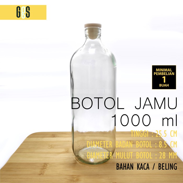 Jual Botol Jamu Botol Kaca 1 Liter Shopee Indonesia