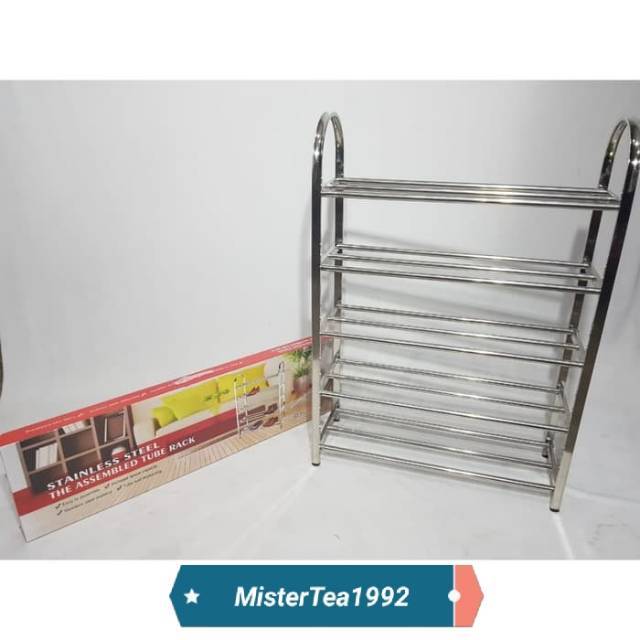  HARGA PROMO RAK  SEPATU  3 4 5 SUSUN STAINLESS  STEEL 