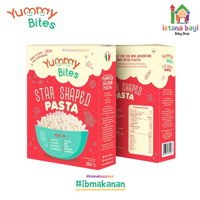 Yummy Bites Star Shaped Pasta - Makanan bayi