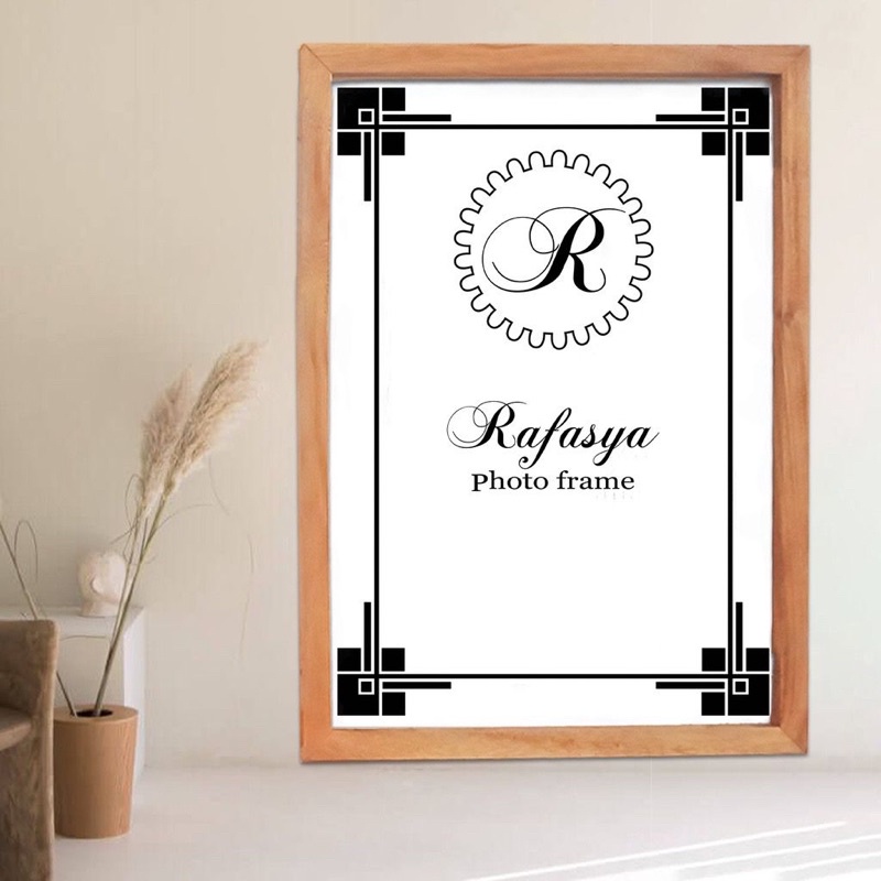 FRAME FOTO PREMIUM WOOD KAYU ASLI  / FIGURA / PIGURA / BINGKAI UK F4 21X33 dengan mika