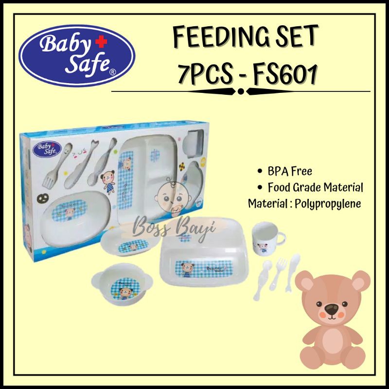 BABY SAFE Feeding Set Perlengkapan Makan Bayi Anak FS601 FS602 FS603