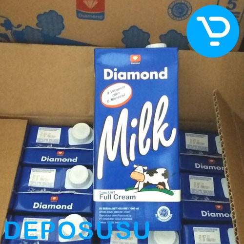 

Susu UHT DIAMOND CARTON isi 12x 1 Liter