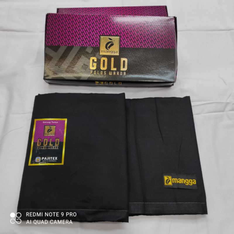 sarung mangga gold hitam polos baguss lembut murah grosir original