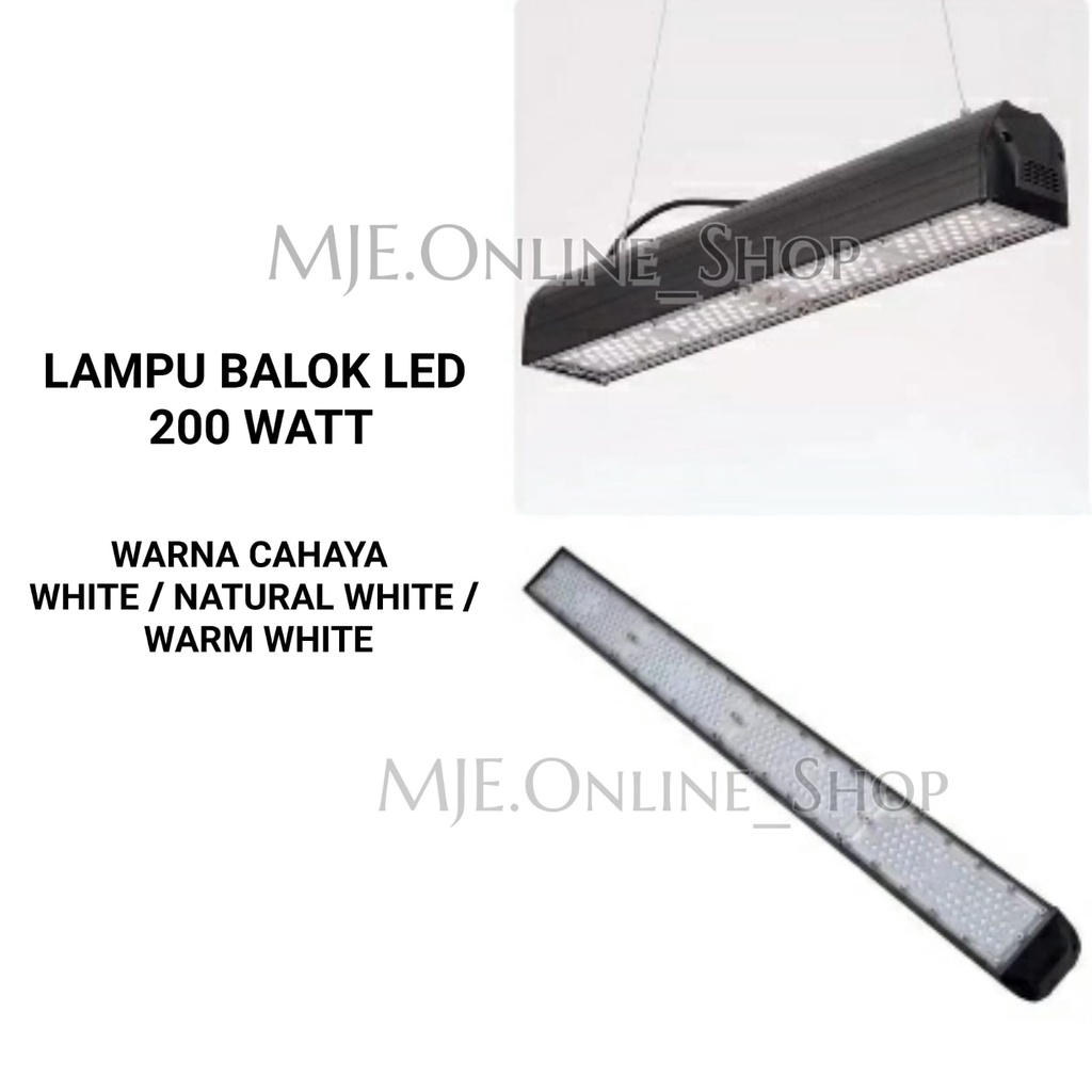 LAMPU GANTUNG BALOK LED 200 WATT/ LAMPU KANTOR OFFICE PLAFON GANTUNG 200 WATT LED