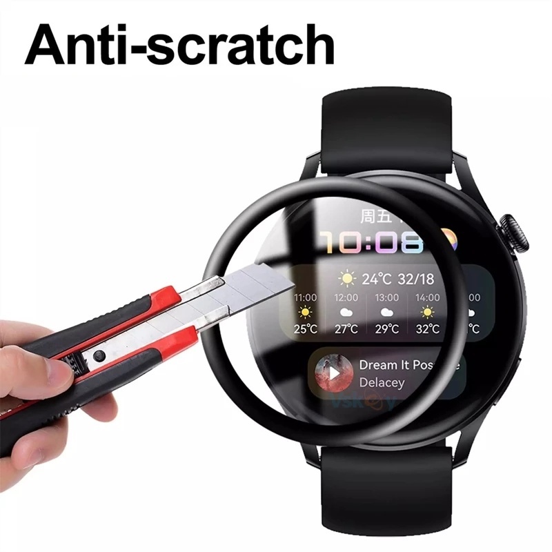 Pelindung Layar Smartwatch Huawei GT3 42MM / 46MM 3D Curved HD Anti Gores / Minyak / Sidik Jari