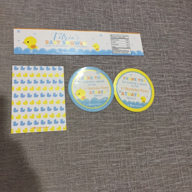 

Label rubber duck bebek