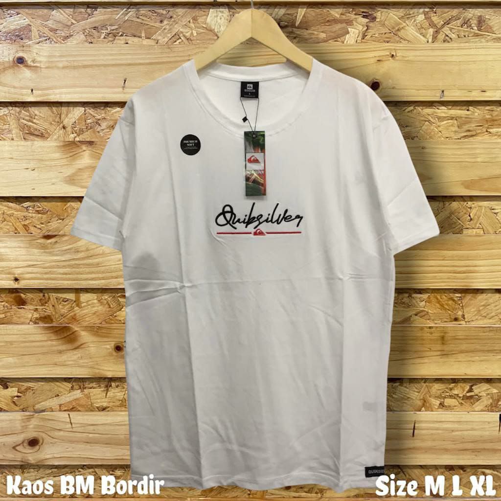 KAOS QUIKSILVER BORDIR KAOS PRIA BRANDED TSHIRT KAOS DISTRO KAOS MURAH