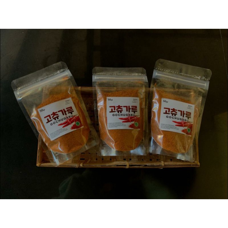 PROMO Gochugaru Halal MUI / Bubuk Cabe Cabai Red Pepper Powder Korea - Kasar &amp; Halus 50 Gram / Cabai Flake Kasar / Cabai Bubuk Super Korea Halus / Cabai Bubuk Murni / Gochugaru Korea / Gochujang Korea Bumbu Masak Korea Pedas Nikmat Halal / Cabe Bubuk