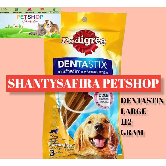 SNACK ANJING PEDIGREE DENTASTIX LARGE DOG 25-30 KG 112 GRAM