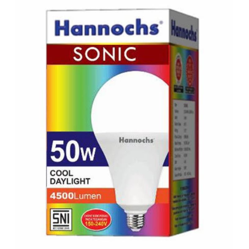 HAANNOCHS Sonic Lampu LED Bulb 50W Bohlam 50 watt PUTIH