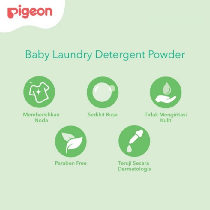 PIGEON Baby Laundry Detergent Powder 1kg Deterjen Baju Bayi