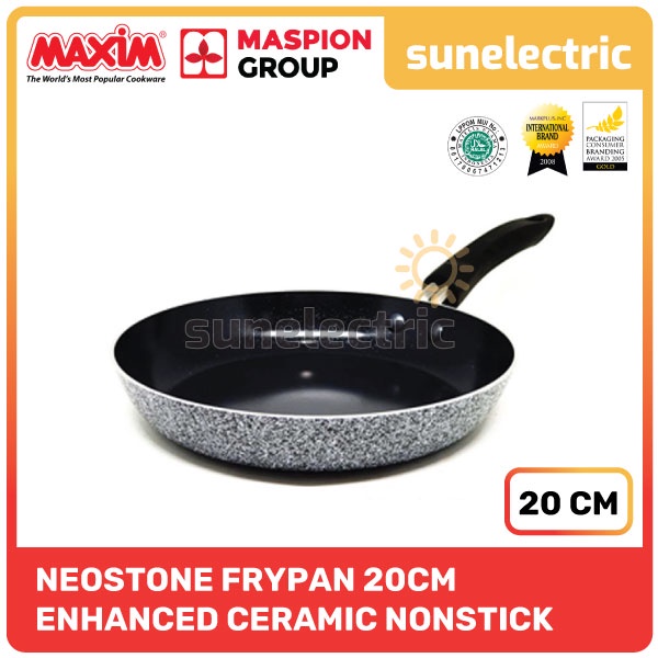 Maxim Neostone Frypan Panci / Wajan Keramik / Ceramic Teflon Non Stick Anti Lengket 20 Cm