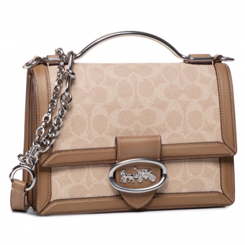 Coach Riley Top Handle 22 Taupe (73937)