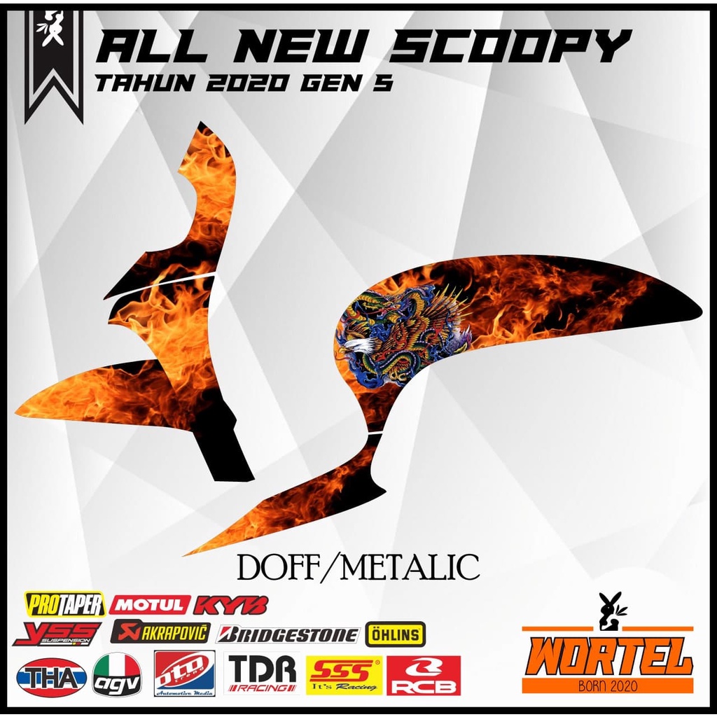 Striping Scoopy 2021-Sticker Lis Decal Motor All New Scoopy 2021 Api Keren