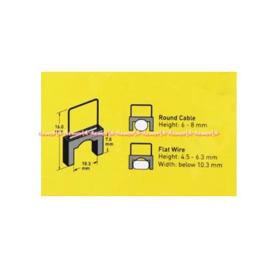 Krisbow Cable Tracker Steples 200pcs Kabel Penembak Streples Refill Isi Ulang Stapler Tembak yang Kompatibel Dengan Tipe Cable Tackers