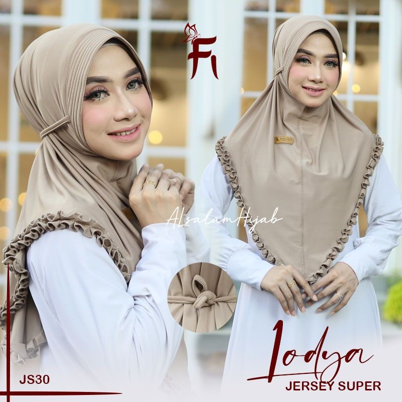[Fi hijab 30] LODYA ••jilbab instan jersey super••kerudung instan gotik pet
