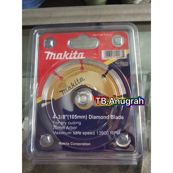 Diamond Wheel kering 4 In MAKITA Pisau Potong Keramik 4 Inci kering dry