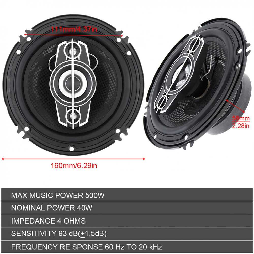 Pcinener Speaker Mobil HiFi 6 Inch 500W 2 PCS - TS-1685