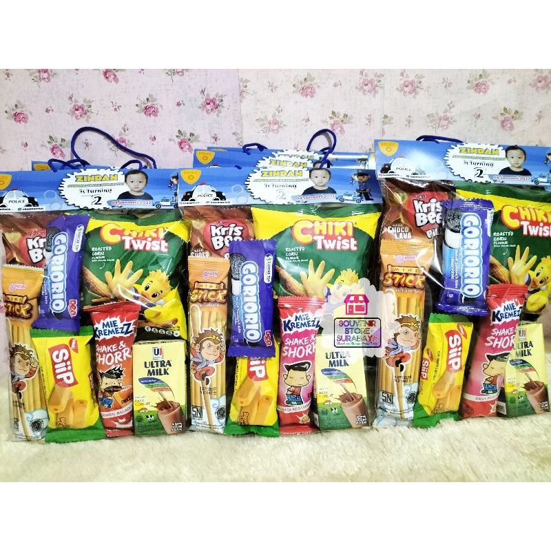 Snack Ulang Tahun Anak / Bingkisan Natal anak / bingkisan imlek / Snack tedak siten / paket snack murah / snack ultah surabaya / hampers snack anak