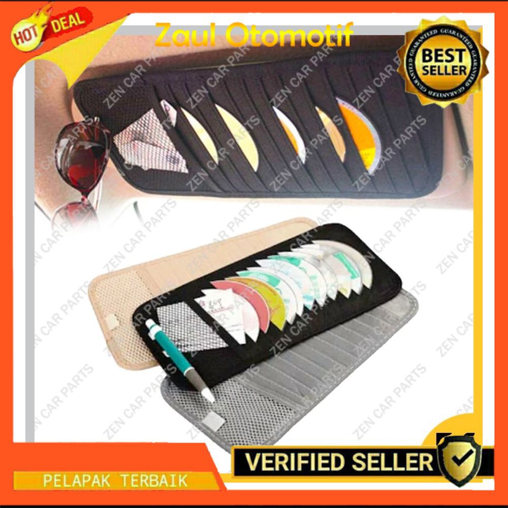 Promo Tempat CD Sun Visor mobil Kartu VCD DVD Cars Organizer Interior Holder Q-1