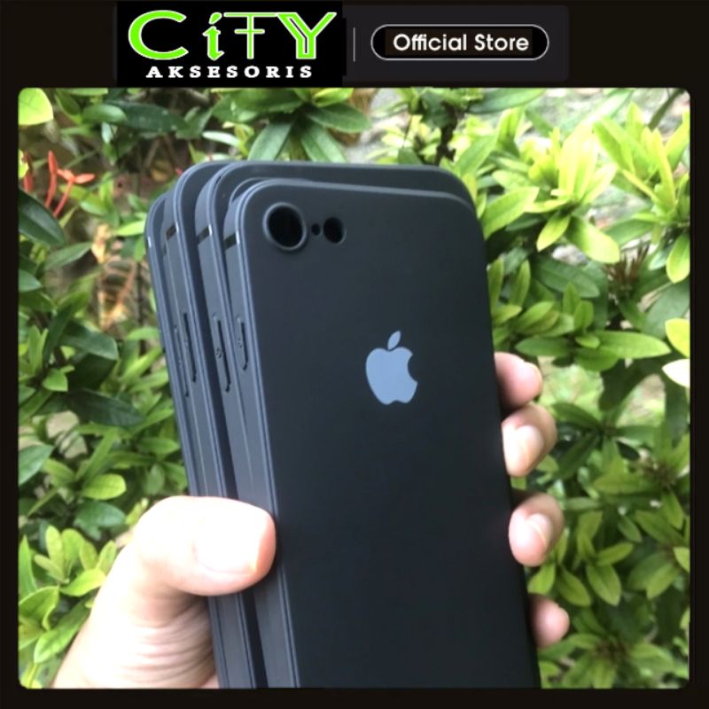 Case iPhone 6 6S 7 8 Plus X XS XR XSMAX 11 12 13 PRO PROMAX SILICON iPhone black elegant mirip iphone 12