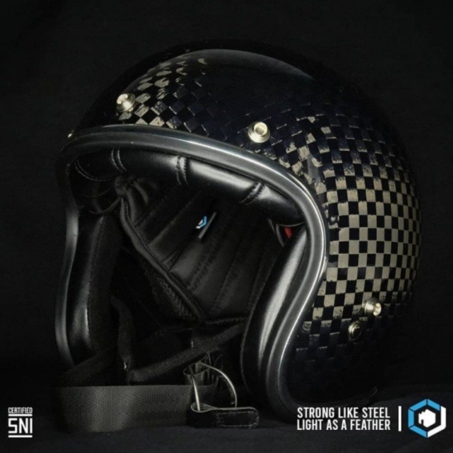 HELM RETRO CARBON SRT500 | HELM RETRO SNI ORIGINAL | JERICH RETRO