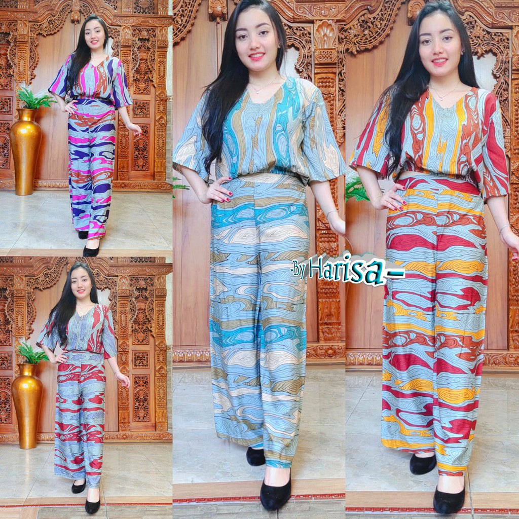 Setelan Crop Panjang Tree Rayon Super