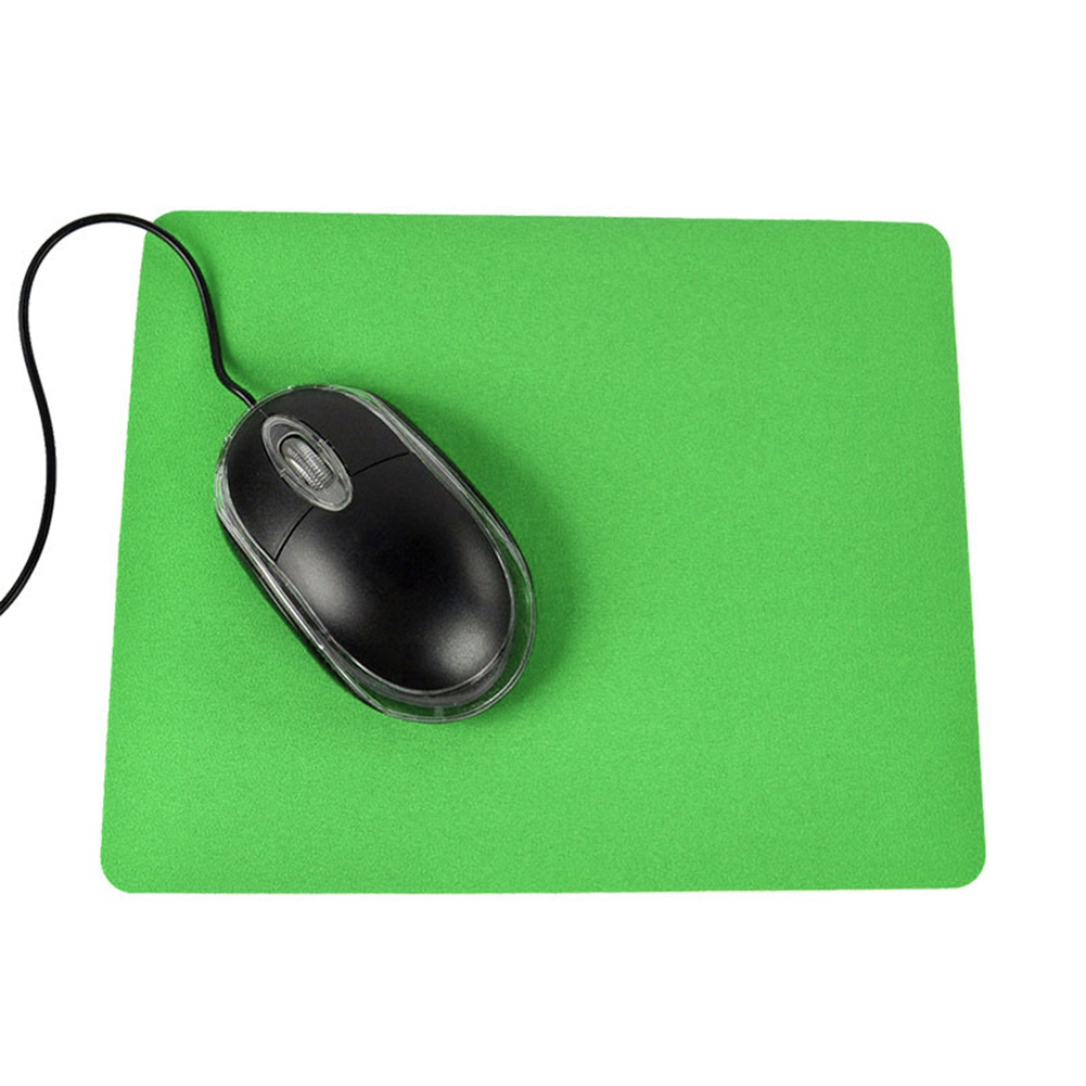 Mouse Pad Gaming Anti Slip Bentuk Persegi Panjang Warna Polos Ukuran 21.5x17.5cm Untuk PC / Laptop