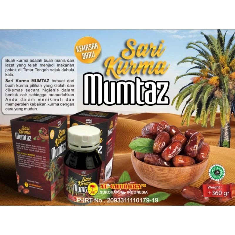 

Sari Kurma Mumtaz Al-Ghuroba 360gr Asli Original