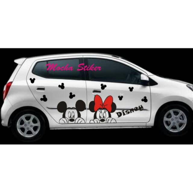 Stiker Mobil Mickey N Minnie Mouse Cutting Stiker Shopee Indonesia