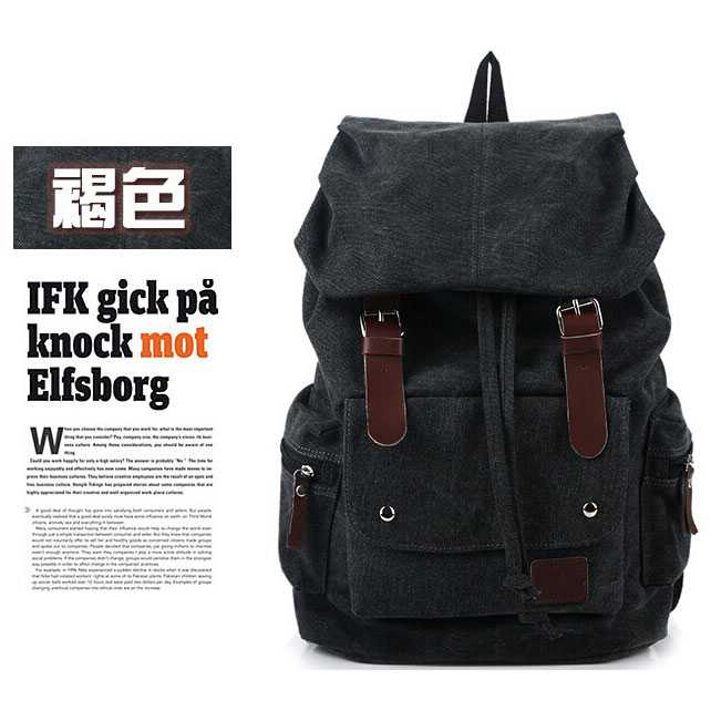 (100% BARANG ORI) Rhodey Tas Ransel Canvas Retro Vintage - Y-0208