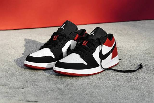 Nike Air Jordan 1 Low Black Toe Premium Quality Shopee Indonesia